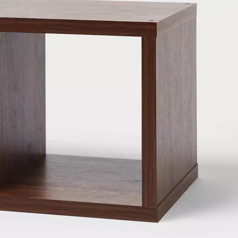 Organizer portaoggetti a 2 cubi da 13" in noce, Scaffale modulare per casa, ufficio e soggiorno