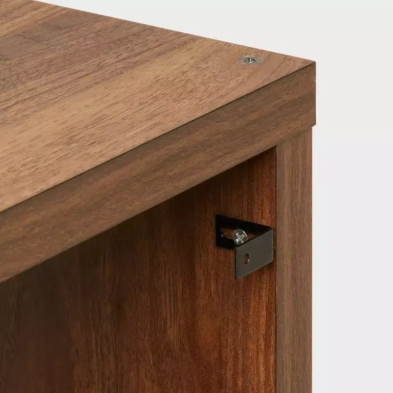 Organizer portaoggetti a 2 cubi da 13" in noce, Scaffale modulare per casa, ufficio e soggiorno