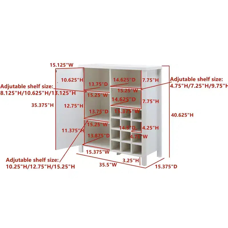 Credenza/Madia Mobile Bar per Vini e Liquori per Cucina, Soggiorno e Sala da Pranzo