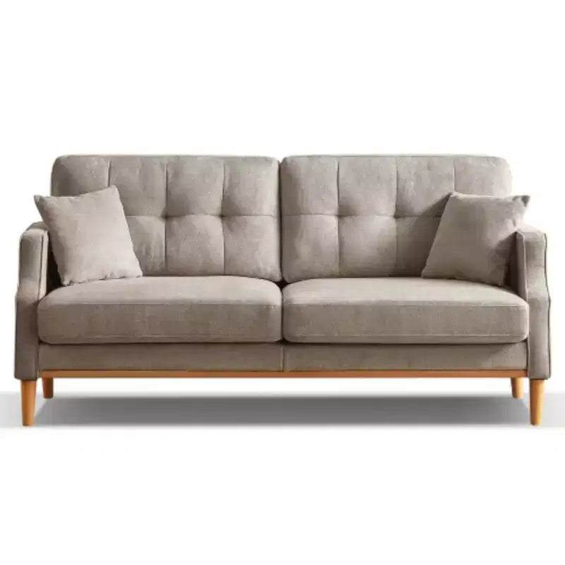 Divano a tre posti grigio chiaro in poliestere da 81 cm L x 178 cm H con tessuto impermeabile e porta di ricarica USB