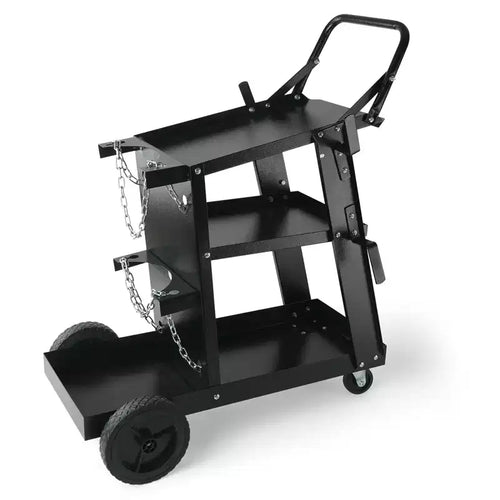 VEVOR VEVOR Welding Cart, 3-Tier Welder Cart Heavy Duty with 400 Lbs Weight Capacity, 360 Swivel Wheels, Rolling MIG Welder Cart