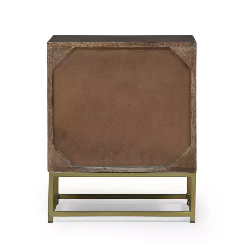 Comodino con 3 cassetti, in legno di mango - ModernLuxe