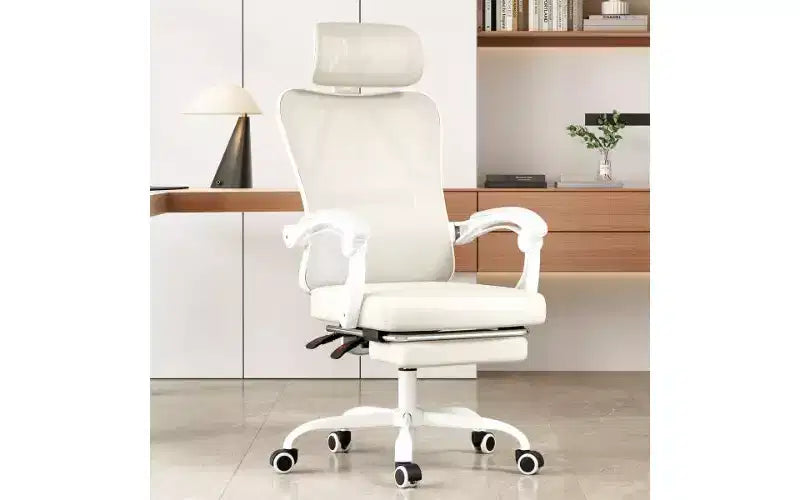 Sedia da ufficio ergonomica TUYOHW con poggiapiedi, sedia da computer a rete con schienale alto e poggiatesta, sedia da scrivania per ufficio domestico con supporto lombare regolabile
