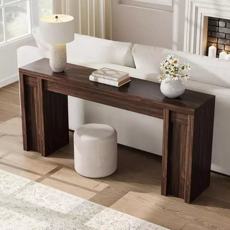Consolle extra-lunga da 177,8 cm, tavolino da divano in legno per divano, ingresso e corridoio