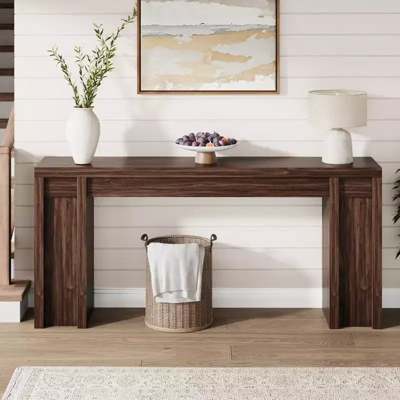 Consolle extra-lunga da 177,8 cm, tavolino da divano in legno per divano, ingresso e corridoio