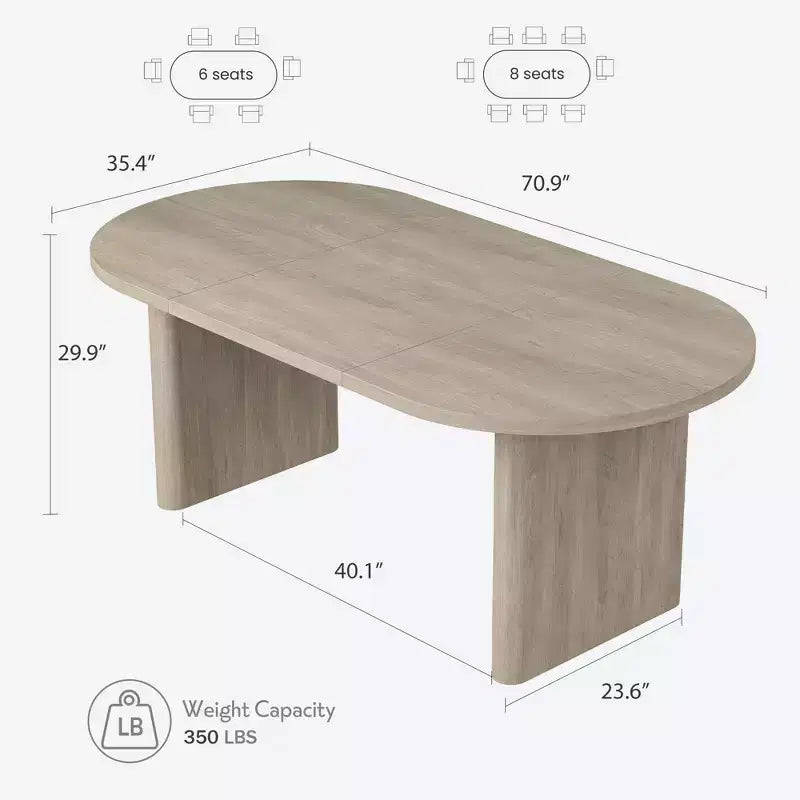 Tavolo da pranzo, scrivania per computer, scrivania moderna da ufficio, postazione di lavoro in legno, piano ispessito e base robusta, adatta per cucine, uffici e case