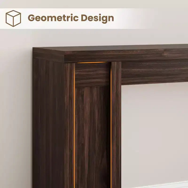 70.8 Tavolo Consolle Moderno, Design in Legno Spesso, Tavolo da Ingresso e Divano per Ingresso, Soggiorno Dietro il Divano