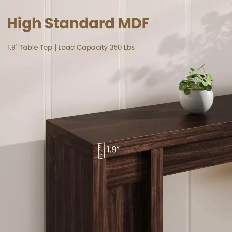 70.8 Tavolo Consolle Moderno, Design in Legno Spesso, Tavolo da Ingresso e Divano per Ingresso, Soggiorno Dietro il Divano