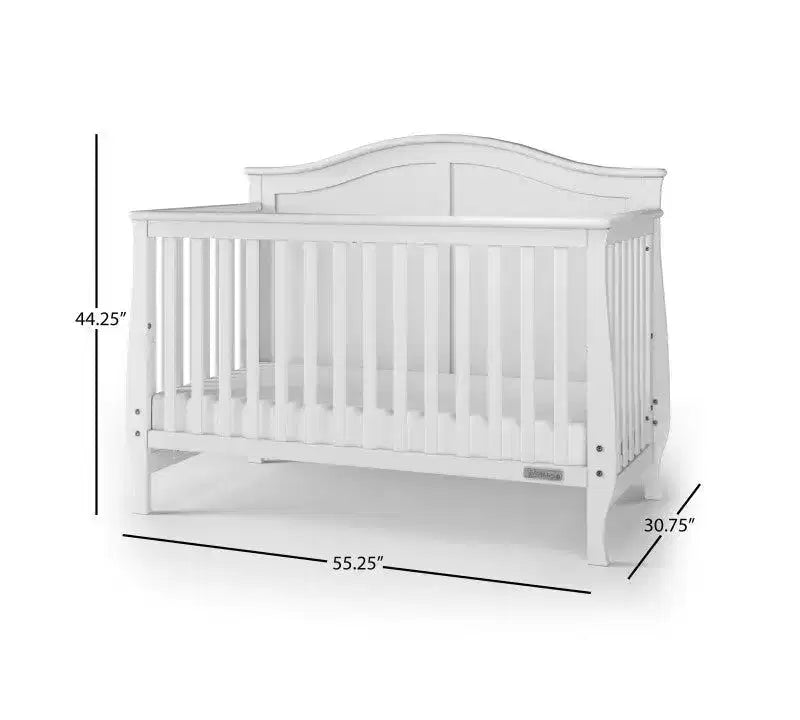 Set da 2 pezzi per cameretta, culla convertibile 4-in-1 e cassettiera a 3 cassetti per la cameretta del bambino
