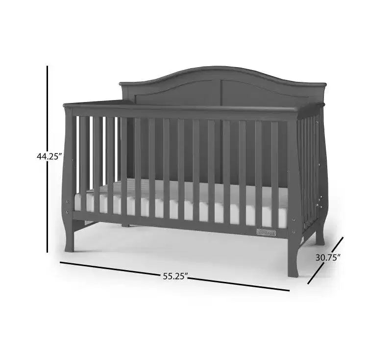 Set da 2 pezzi per cameretta, culla convertibile 4-in-1 e cassettiera a 3 cassetti per la cameretta del bambino