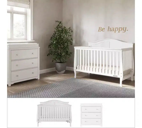 Child Craft Camden Crib and Dresser Nursery Set, 2-Piece, Includes 4-in-1 Convertible Crib and 3 Drawer Dresser