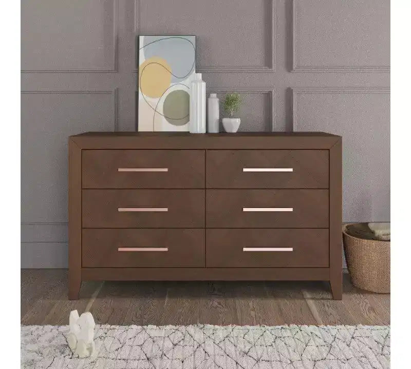 Set cameretta 4 pezzi: Culla convertibile 4-in-1, Comò doppio, Cassettiera e Comodino