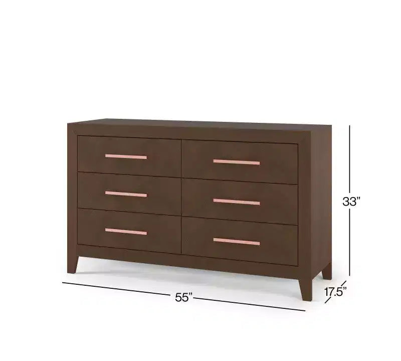 Set cameretta 4 pezzi: Culla convertibile 4-in-1, Comò doppio, Cassettiera e Comodino