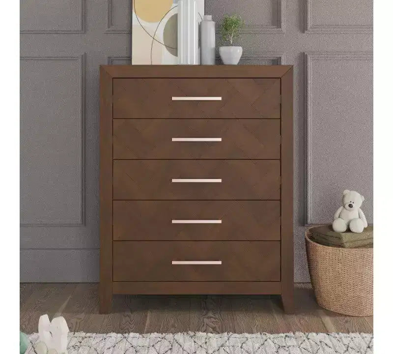 Set cameretta 4 pezzi: Culla convertibile 4-in-1, Comò doppio, Cassettiera e Comodino
