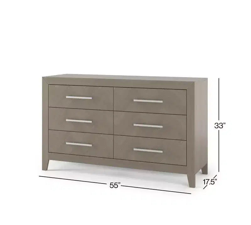 Set cameretta 4 pezzi: Culla convertibile 4-in-1, Comò doppio, Cassettiera e Comodino