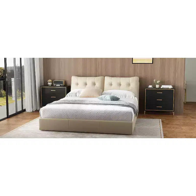 Comodino moderno nero e oro, telaio aperto in metallo, comodino con 3 cassetti, 80 cm (lunghezza) x 40 cm (larghezza)
