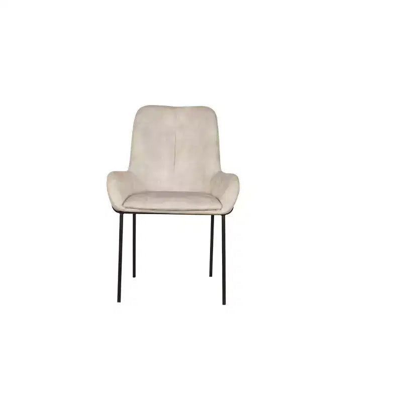 Sedia da pranzo Jade, sedia laterale imbottita beige per cucina e sala da pranzo
