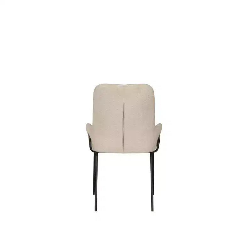 Sedia da pranzo Jade, sedia laterale imbottita beige per cucina e sala da pranzo