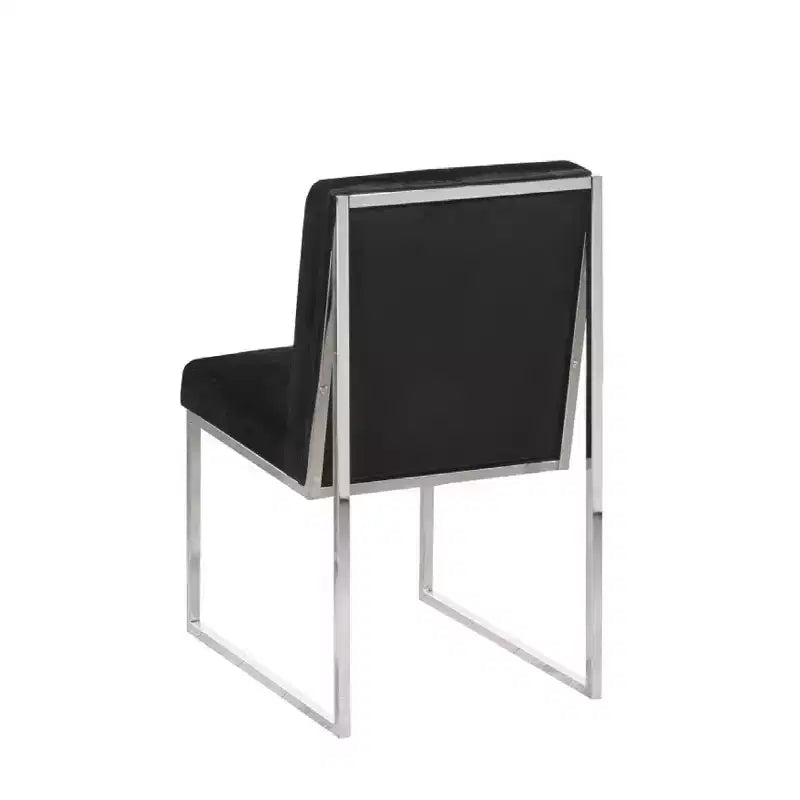 Set di 2 sedie da pranzo Barton, sedie laterali imbottite nere per cucina e sala da pranzo