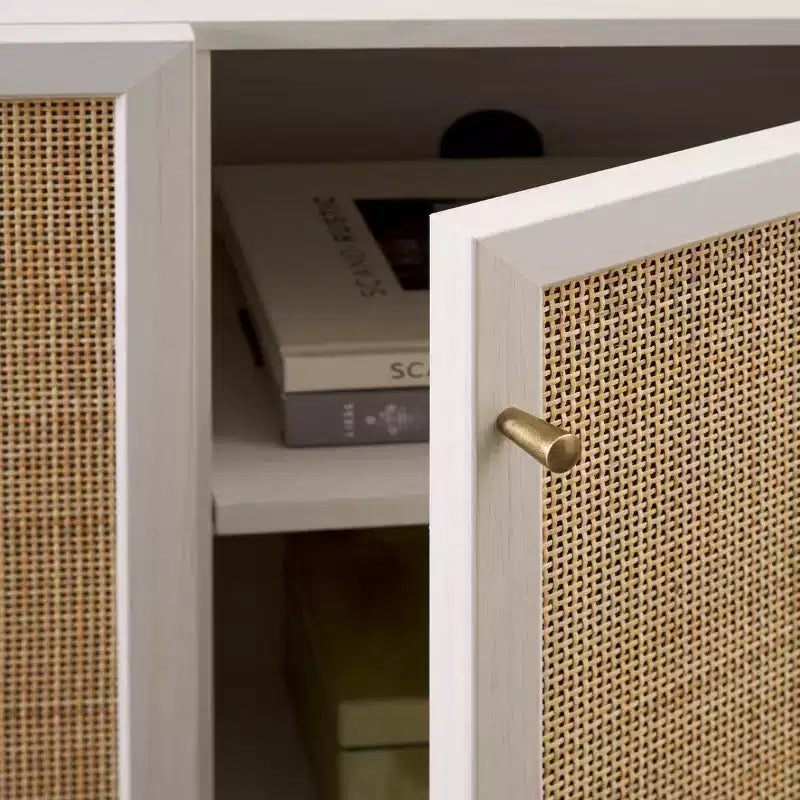 Aino Credenza a 3 ante Mobile TV, Consolle TV in legno con contenitore per soggiorno