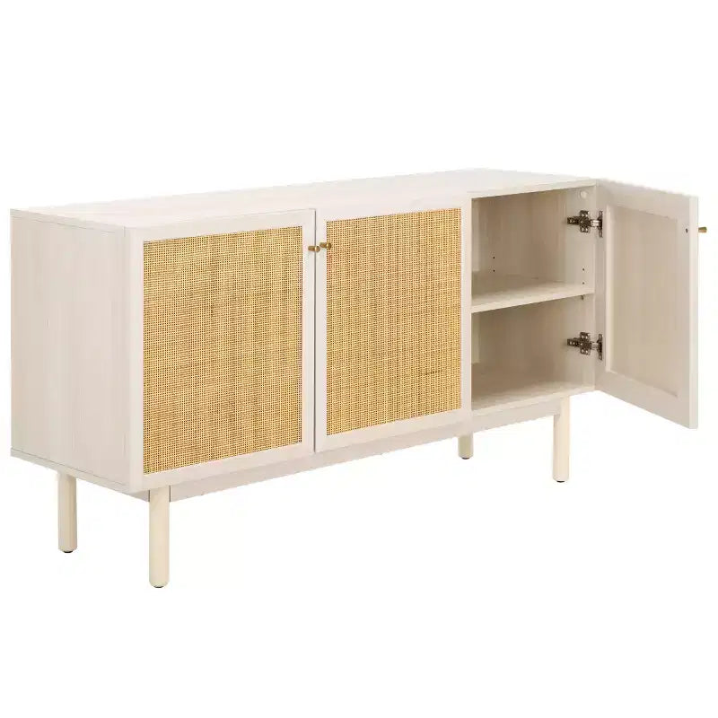 Aino Credenza a 3 ante Mobile TV, Consolle TV in legno con contenitore per soggiorno