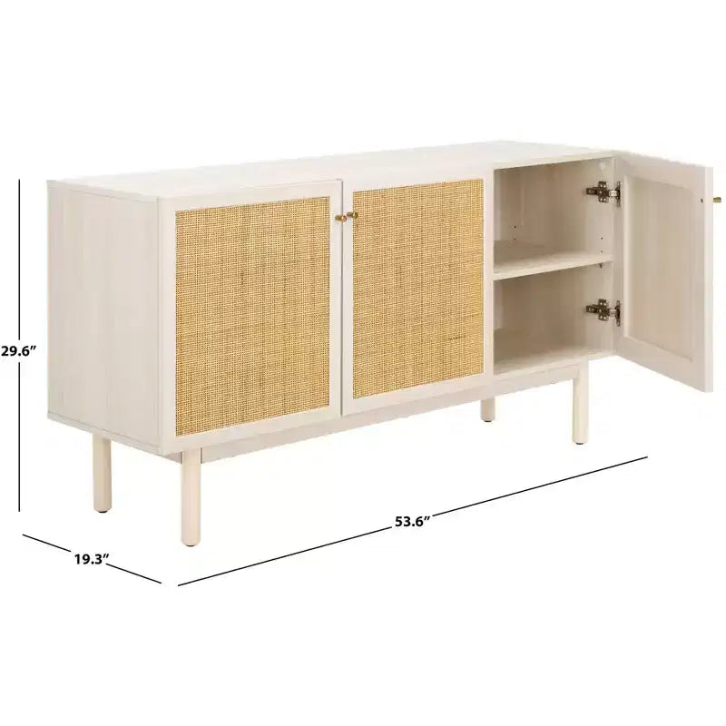 Aino Credenza a 3 ante Mobile TV, Consolle TV in legno con contenitore per soggiorno