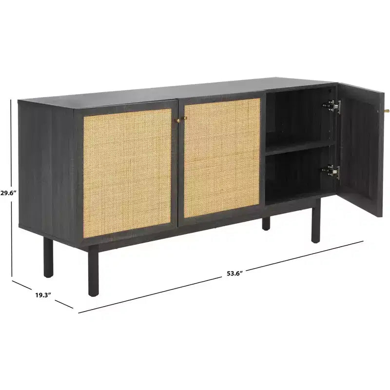 Aino Credenza a 3 ante Mobile TV, Consolle TV in legno con contenitore per soggiorno