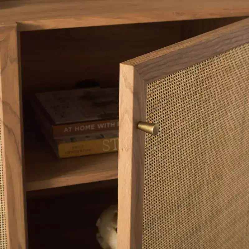 Aino Credenza a 3 ante Mobile TV, Consolle TV in legno con contenitore per soggiorno