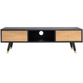 Beatrix 1 Drawer Media Stand - MED9607 - Black/Oak - Safavieh