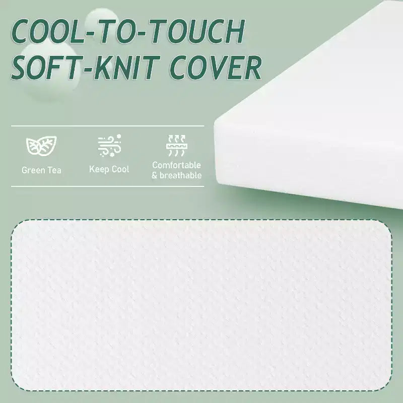 Materasso in memory foam con gel rinfrescante al tè verde da 10 pollici, CertiPUR-US Certified, senza fibra di vetro