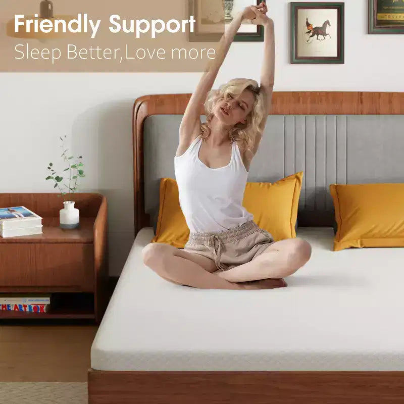 Materasso in memory foam con gel da 5 pollici, certificato CertiPUR-US, fondo antiscivolo, senza fibra di vetro, Bed-in-Box