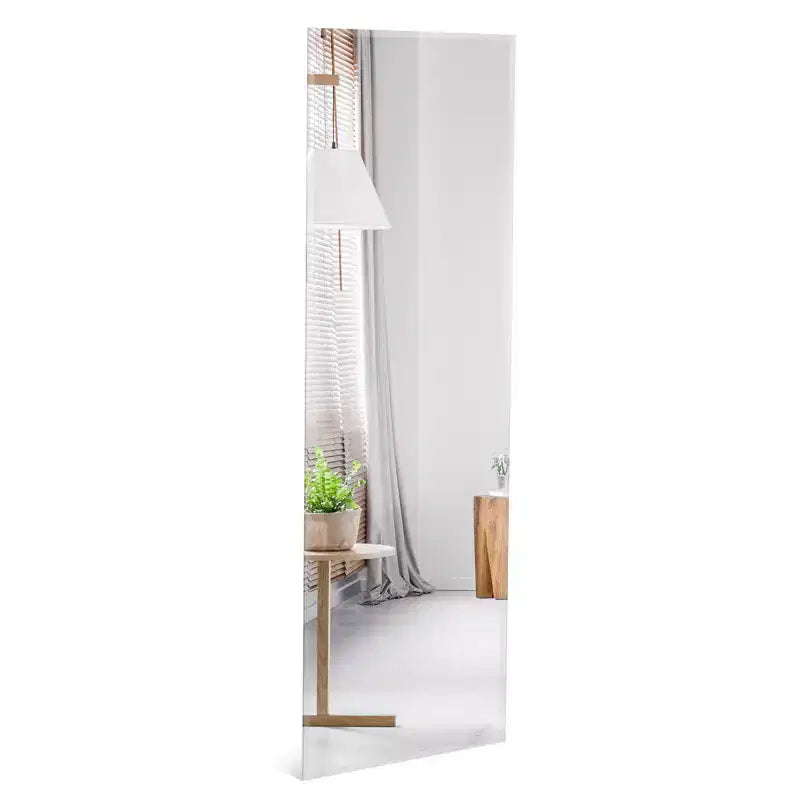 Specchio a tutta lunghezza senza cornice da parete 43 x 15 pollici, appendibile verticalmente o orizzontalmente