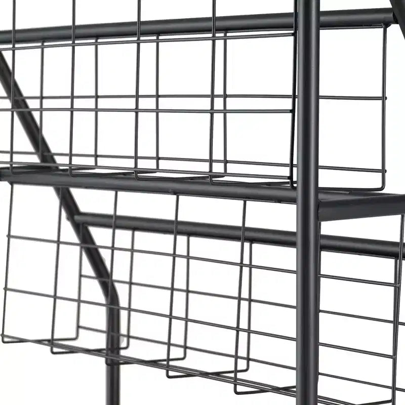 Piccola Libreria con Struttura in Metallo, Scaffale Aperto Autoportante per Piccoli Spazi