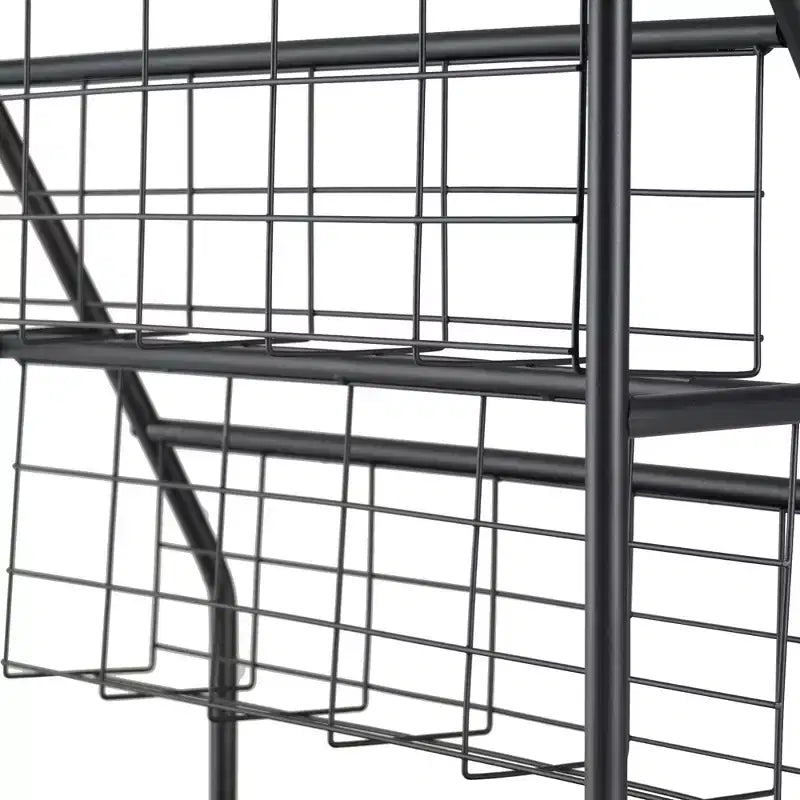 Piccola Libreria con Struttura in Metallo, Scaffale Aperto Autoportante per Piccoli Spazi