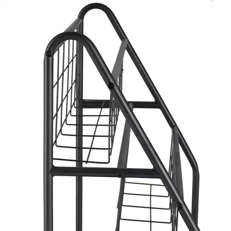 Piccola Libreria con Struttura in Metallo, Scaffale Aperto Autoportante per Piccoli Spazi