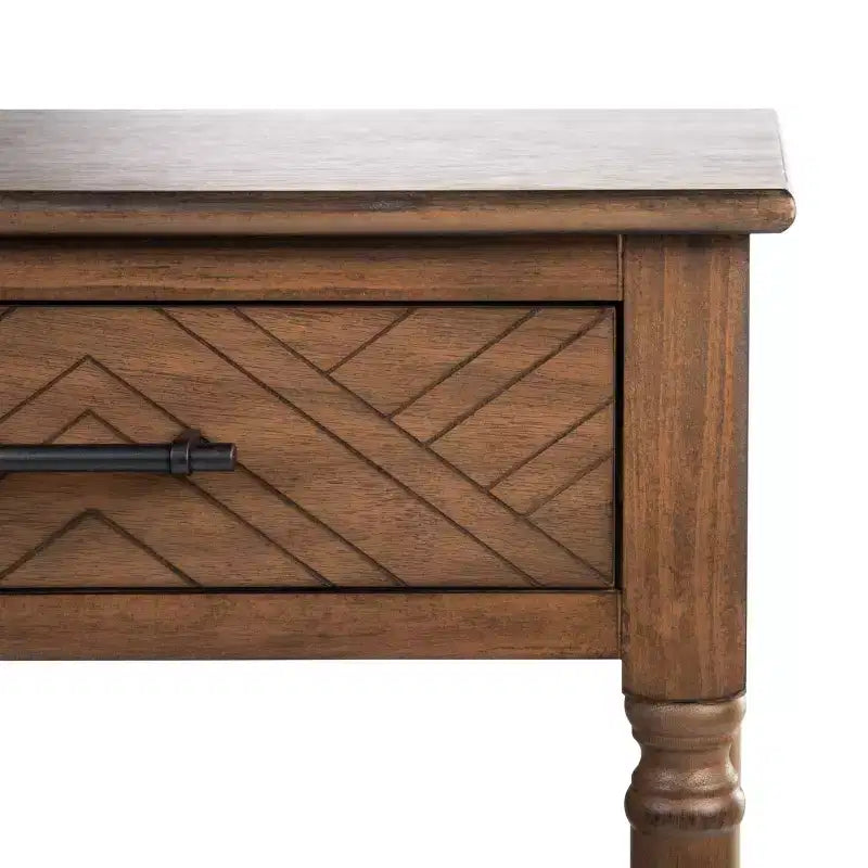 Tavolino d'appoggio Peyton a 1 cassetto, tavolino in legno con cassetto portaoggetti per il soggiorno