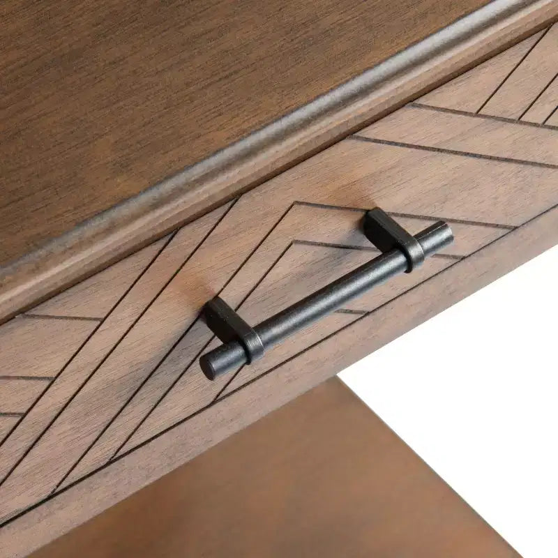 Tavolino d'appoggio Peyton a 1 cassetto, tavolino in legno con cassetto portaoggetti per il soggiorno