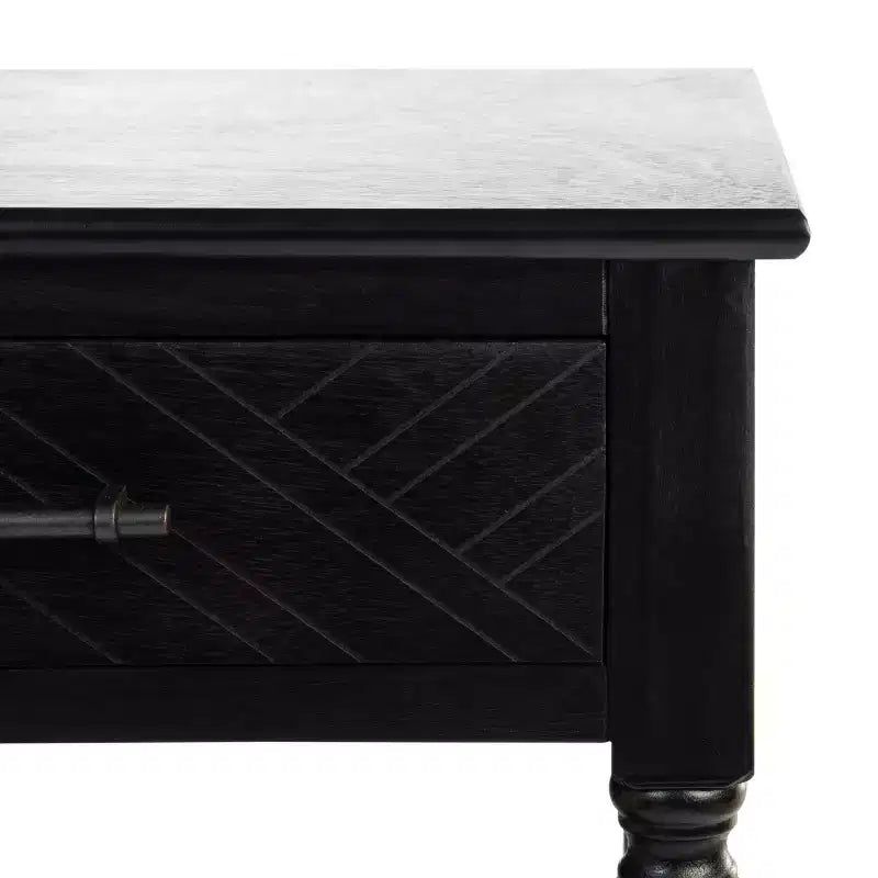 Tavolino d'appoggio Peyton a 1 cassetto, tavolino in legno con cassetto portaoggetti per il soggiorno