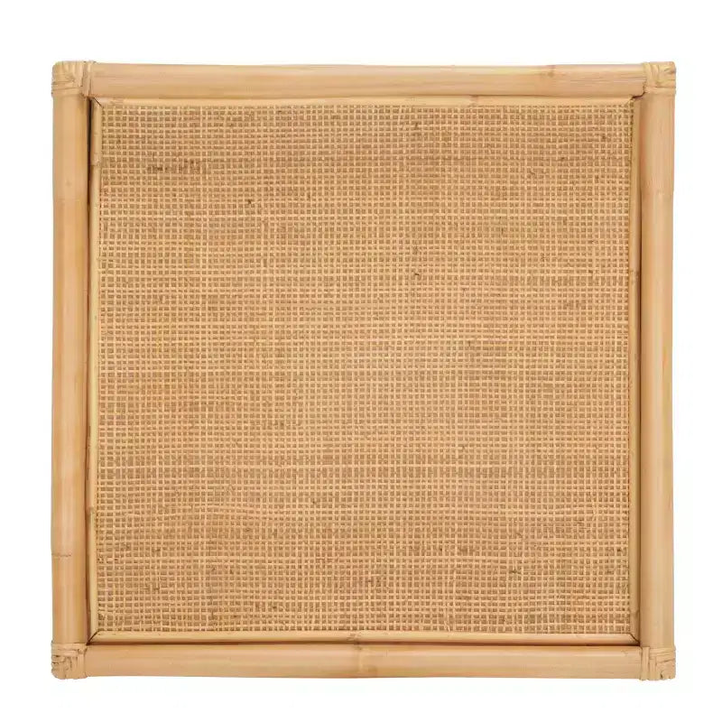 Tavolino Accent Juri Square, Tavolino in legno naturale per soggiorno o camera da letto