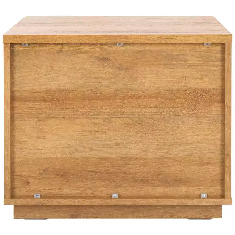 Comodino a 2 cassetti Averi, tavolino da notte in legno con doppi cassetti contenitori per camera da letto