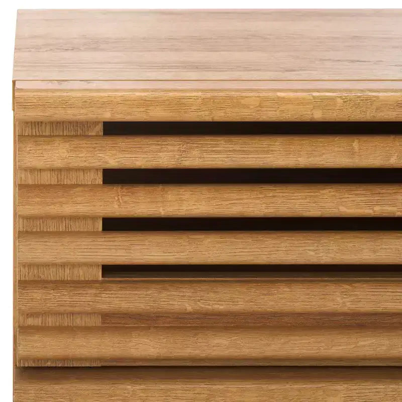 Comodino a 2 cassetti Averi, tavolino da notte in legno con doppi cassetti contenitori per camera da letto