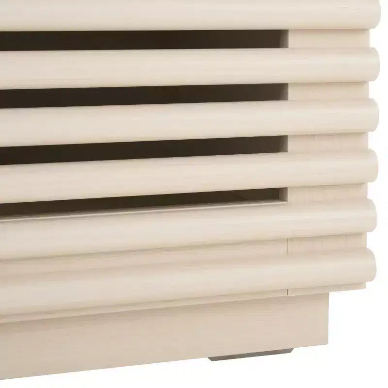 Comodino a 2 cassetti Averi, tavolino da notte in legno con doppi cassetti contenitori per camera da letto