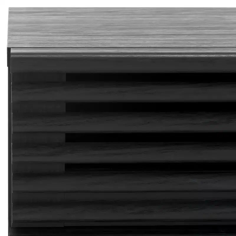 Comodino a 2 cassetti Averi, tavolino da notte in legno con doppi cassetti contenitori per camera da letto