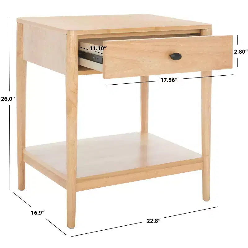 Boden comodino a 1 cassetto, tavolino da notte in legno con cassetto portaoggetti per camera da letto