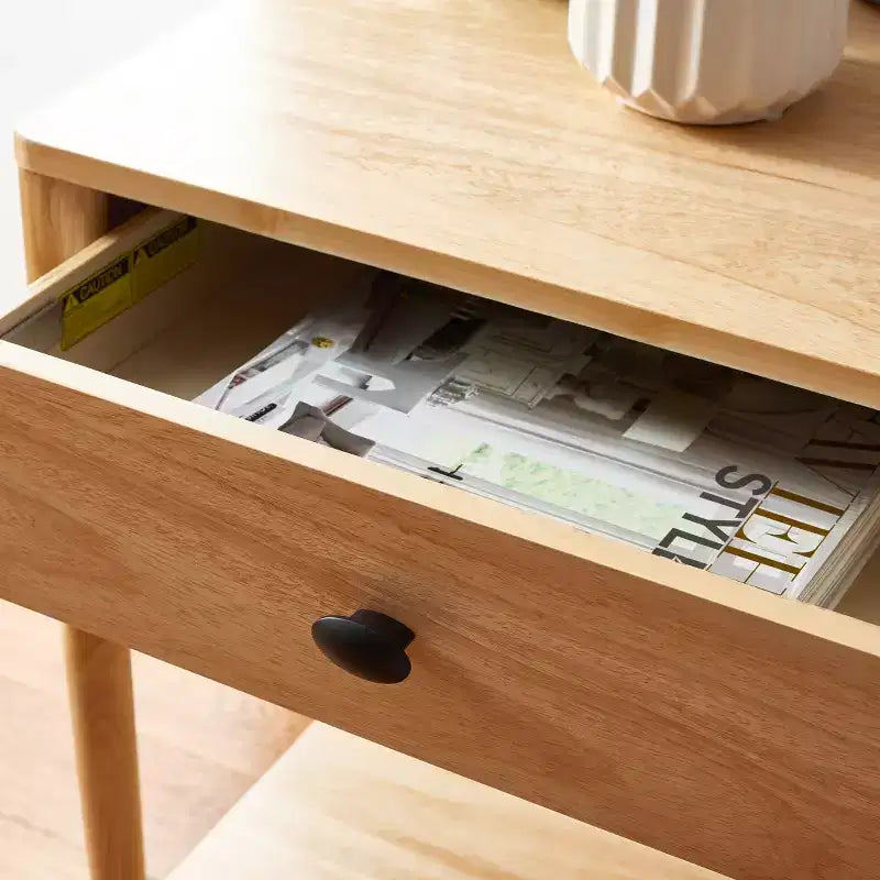 Boden comodino a 1 cassetto, tavolino da notte in legno con cassetto portaoggetti per camera da letto