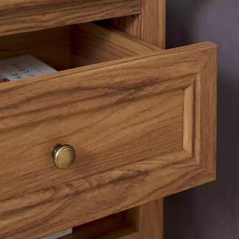 Comodino Sondra a 1 cassetto e 1 ripiano, tavolino da notte in legno con contenitore per camera da letto