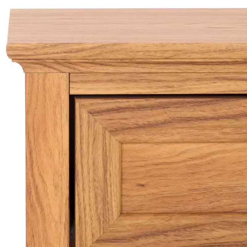 Comodino Sondra a 1 cassetto e 1 ripiano, tavolino da notte in legno con contenitore per camera da letto