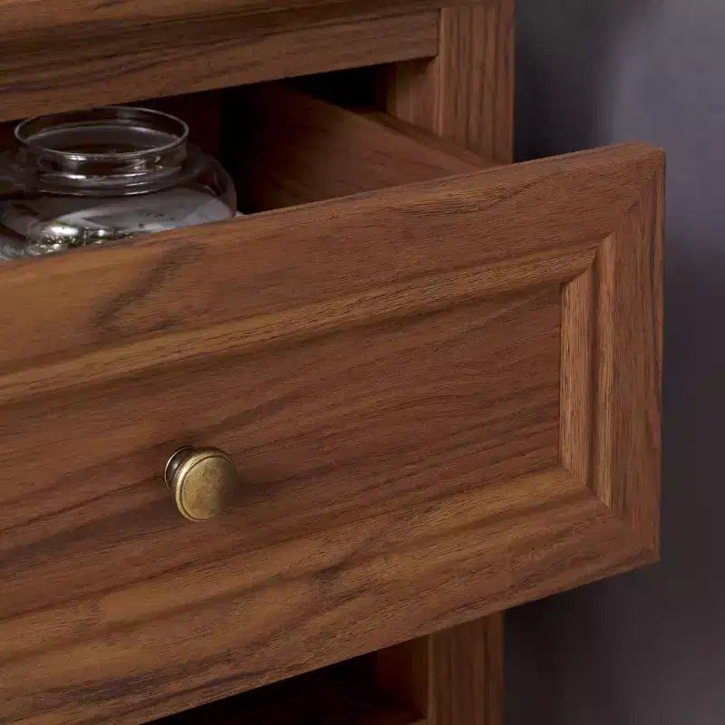 Comodino Sondra a 1 cassetto e 1 ripiano, tavolino da notte in legno con contenitore per camera da letto