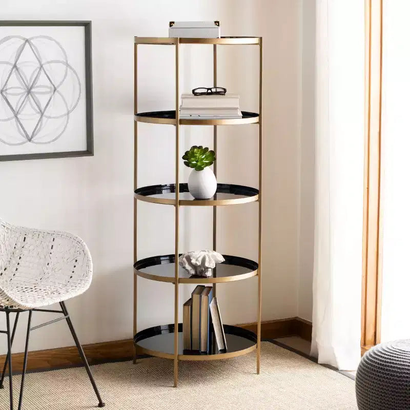 Tia Libreria Etagere a 5 Ripiani, Scaffale a Giorno per Soggiorno o Camera da Letto