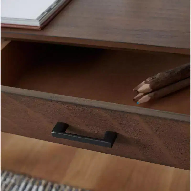 Scrivania Hawthorn a 3 cassetti, Scrivania da ufficio in legno con cassetti contenitori